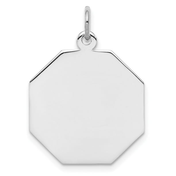 925 Sterling Silver Girl Disc Charm Pendant 32mm x 16mm 